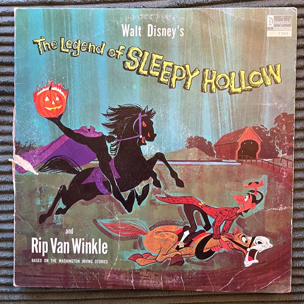 Disneyland Record Legend of Sleepy Hollow Rip Van Winkle Vinyl LP Spooky